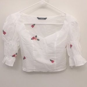 Embroidered Floral Blouse